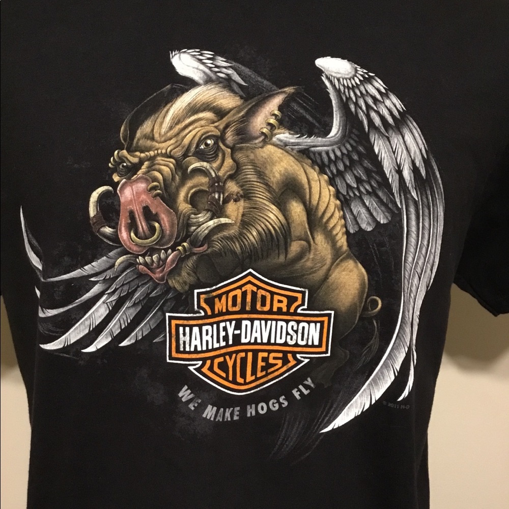 Harely-Davidson Flying warthog angle shirt